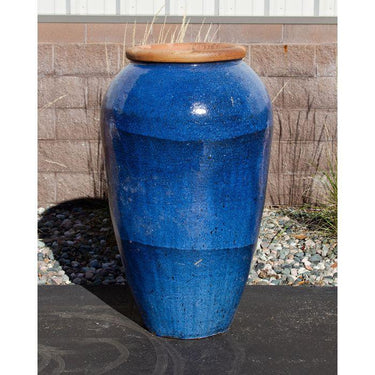 Tuscany FNT50383 Ceramic Triple Vase Complete Fountain Kit Vase Fountain Blue Thumb